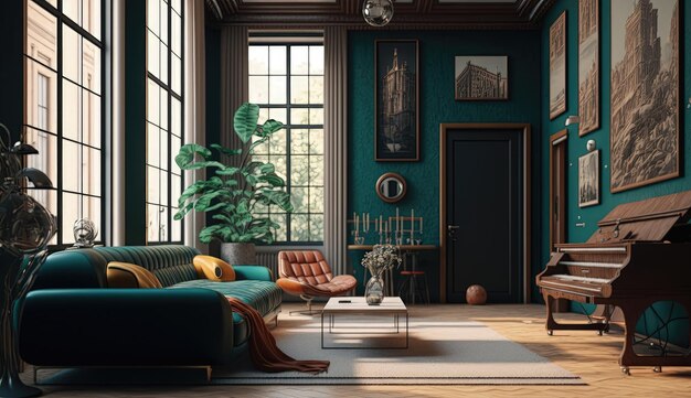 Premium Photo | Avantgarde interior incorporates unexpected ...