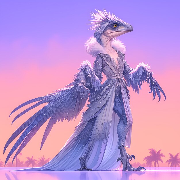 Photo avantgarde raptor fashionista