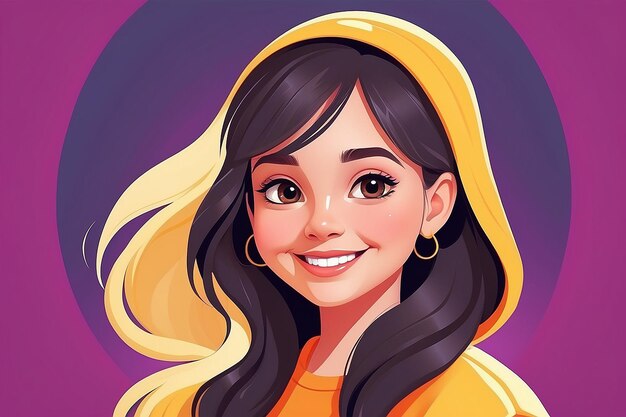 Avatar portrait of cute smiling girl