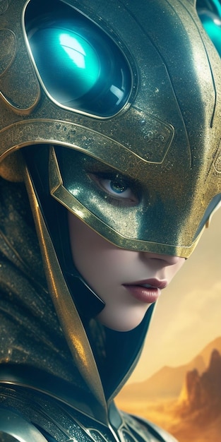 The avengers movie poster with a woman wearing a mask and a gold helmet