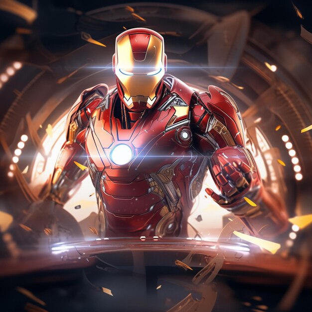 Premium AI Image | Avengers war machine in a tunnel with a light ...