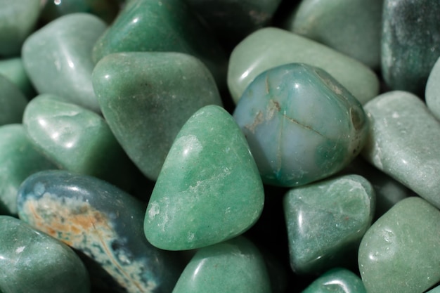 Aventurine gem stone as natural mineral rock