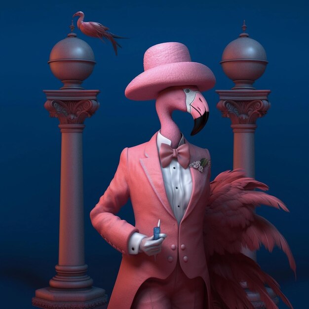 Avian elegance birds in timeless classic costumes