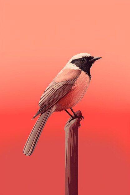 鳥 の 調和 活気 の ある 鳥 芸術 的 な イラスト と 色彩 の 豊富 な 肖像