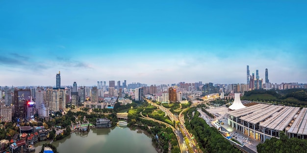 사진 중국 난닝 현대 도시 건축 풍경 항공 스카이라인