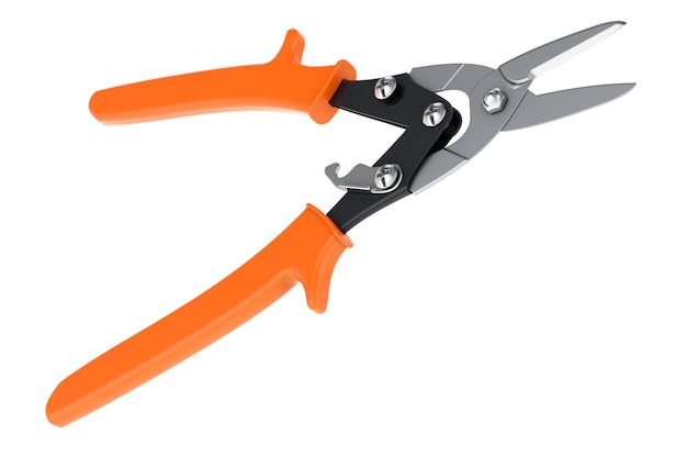 Aviation Tin Snips Straight Cut Heavy Duty Metal Cutter voor het snijden van plaatwerk 3D-rendering