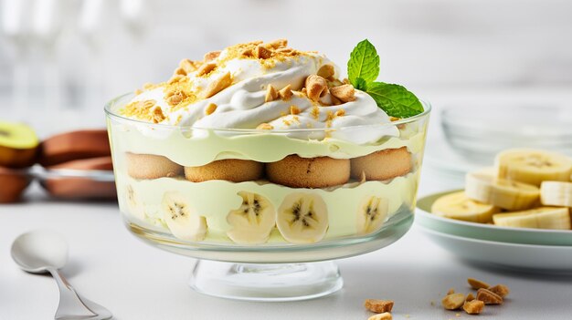 Avocado and Banana Pudding in a Dish