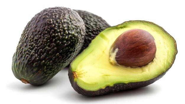 Avocado behang op witte achtergrond