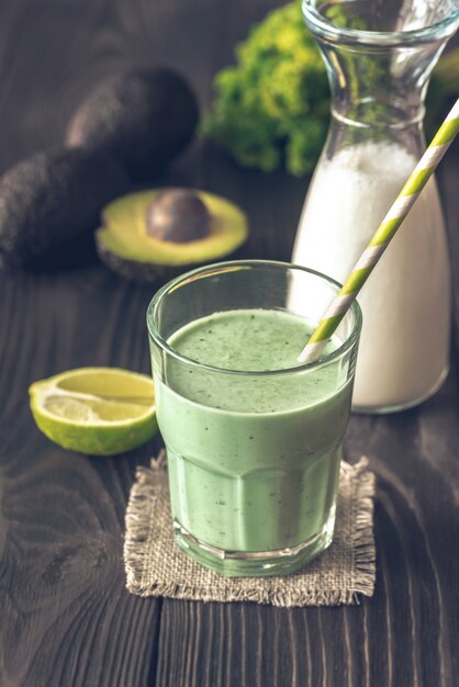 Avocado and coconut milk smoothie