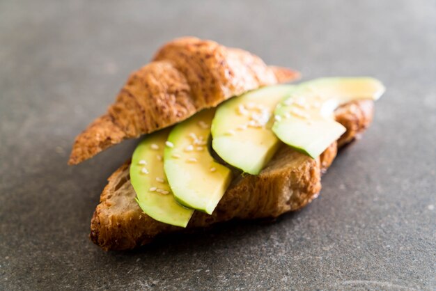 avocado croissant sandwich