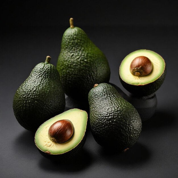 Avocado Elegance Black Background