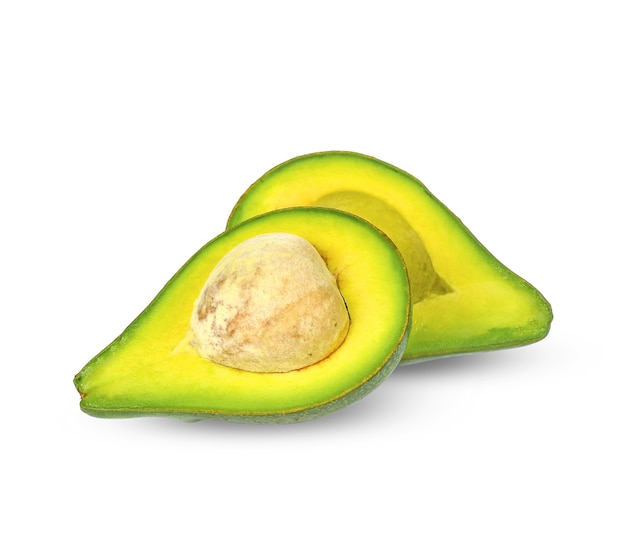 Avocado geïsoleerd op een witte achtergrond.