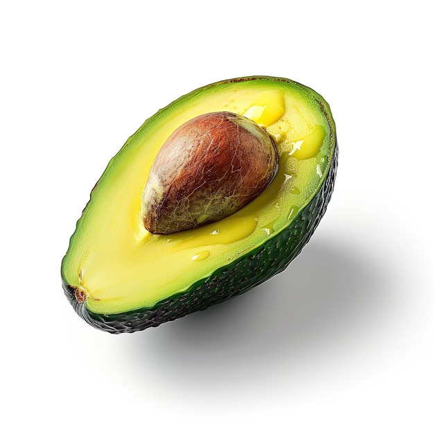 Foto avocado geïsoleerd op een witte achtergrond