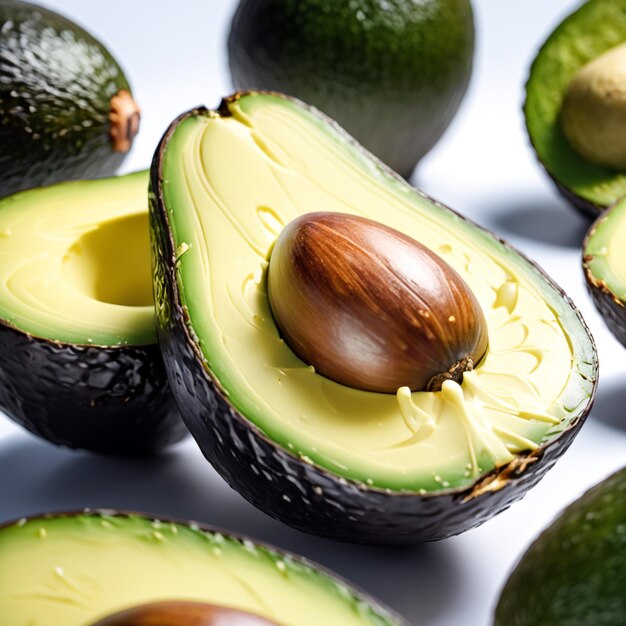 Avocado geïsoleerd op witte achtergrond