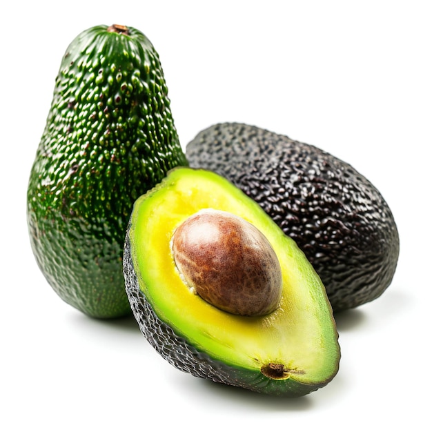 avocado isolated on the white background