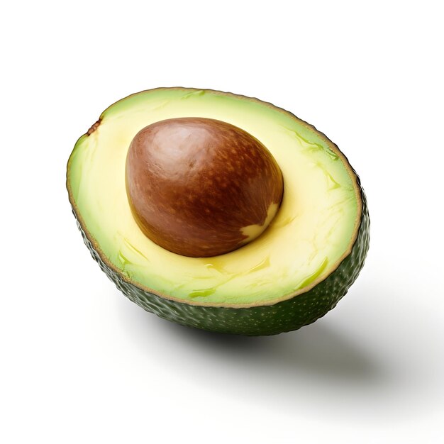 Foto avocado isolato su sfondo bianco