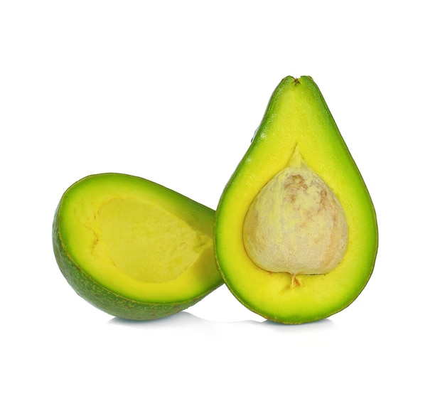 Avocado isolated on  white background.