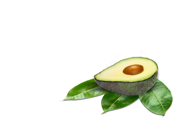 Avocado isolato su sfondo bianco