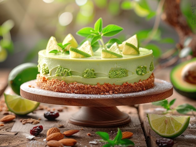 Photo avocado lime cheesecake