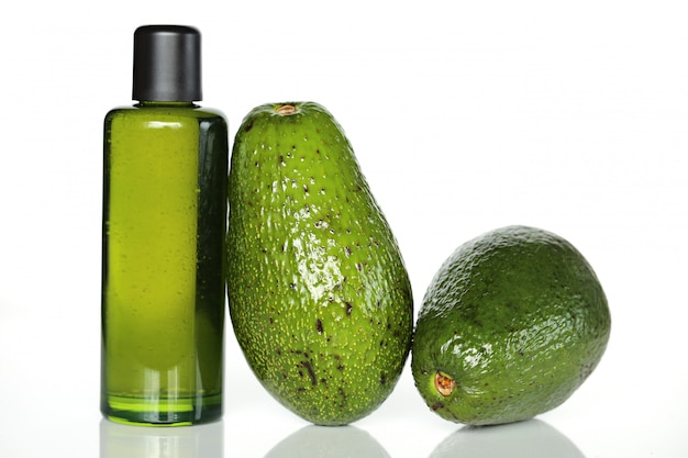 Avocado-olie in een fles