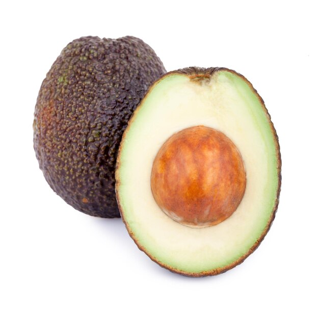 Avocado op witte achtergrond