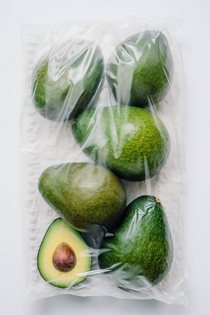 Avocado in Plastic Bag Ai generative