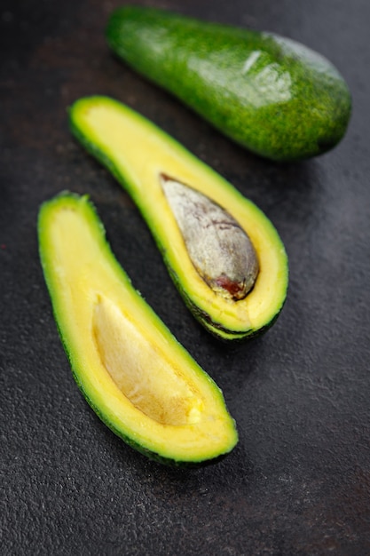 avocado ripe fruit fresh portion ready to eat meal snack on the table copy space food background