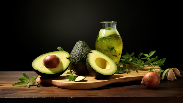 Avocado's op het aanrecht