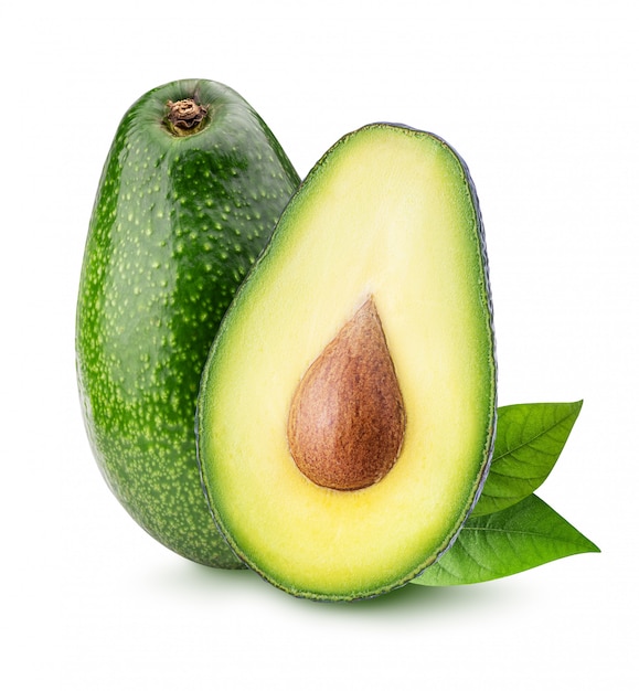 Avocado's op wit worden geïsoleerd dat