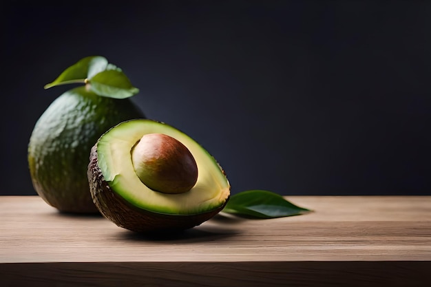 Avocado on the table created with Generative AI