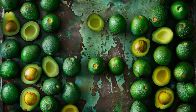Photo avocado texture background closeup