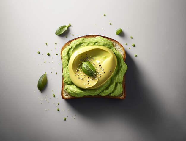 Фотосъемка тостов с авокадо Вкусно здоровое блюдо, созданное с помощью генеративного искусственного интеллекта