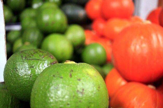 Avocado in traditional fruit market