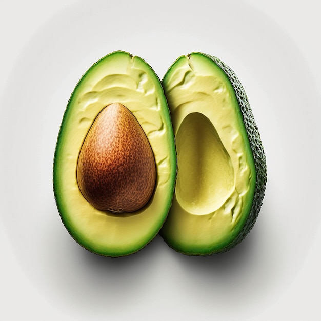 Avocado on a white background Generative AI