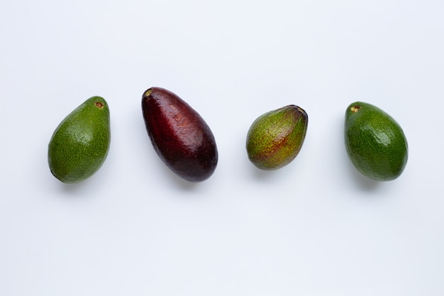 Avocado on white background. 