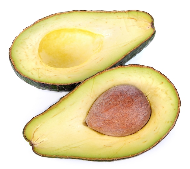 Avocado on white background