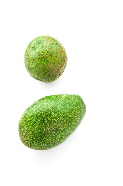 Avocado on white background