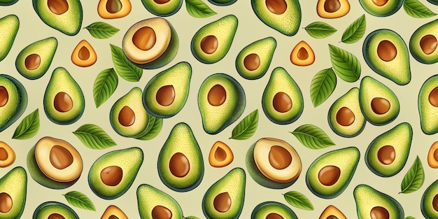 Photo avocado with a green leaf on the background