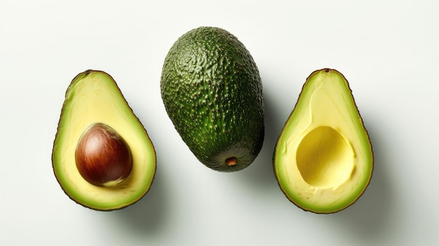 avocado with a white background and a white background