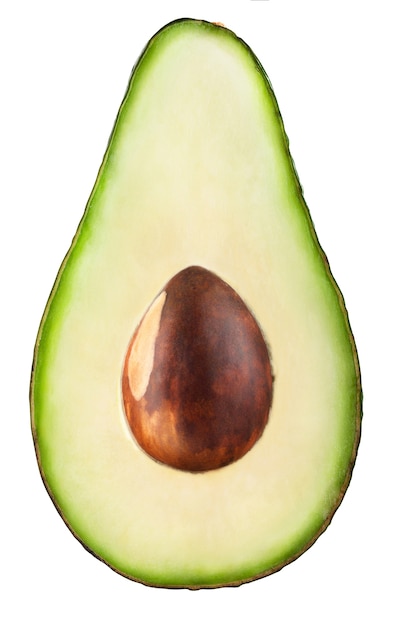 Avocadoplak op wit wordt geïsoleerd dat