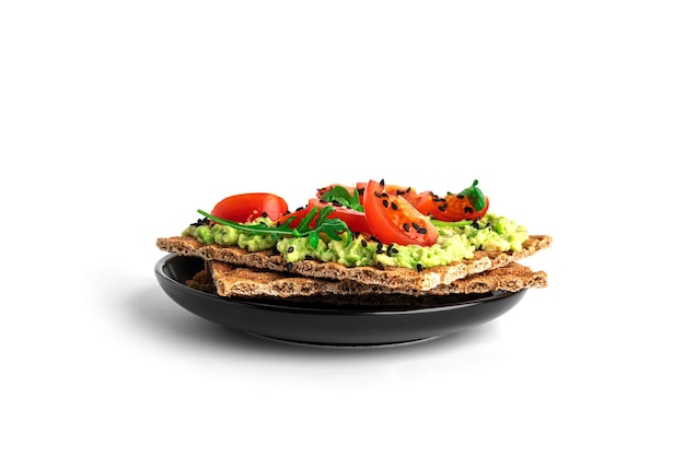 Avocadosandwich met avocadoroom en roggebrood als tussendoortje Vezelfitness en dieetvoeding