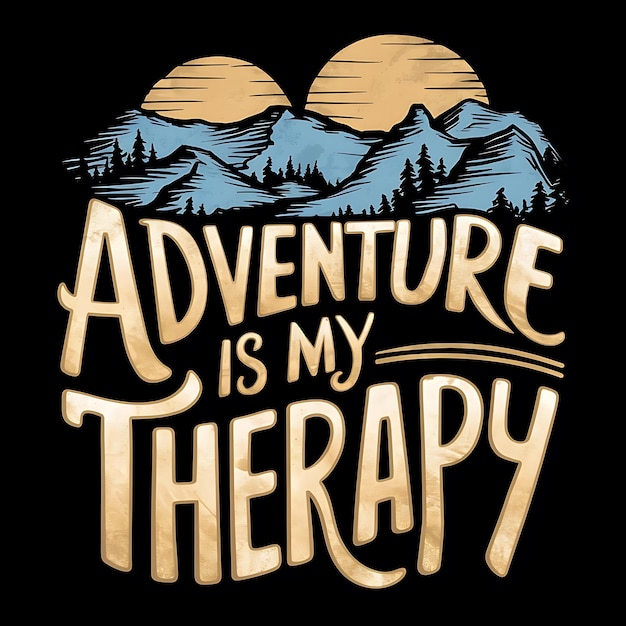 Avontuur is mijn therapie typografie ontwerp