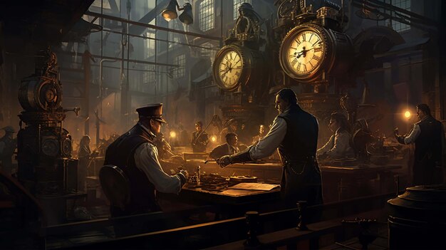 Avontuurlijke wereld van steampunk Wetenschapper steampunk