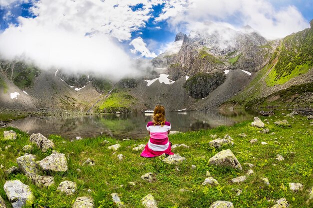 Avusor Glacial Lake Heart Lake in Kackar Mountains Avusor Plateau Rize Turkey