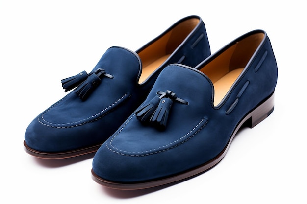 avy Blue Loafers met Tassel Accent