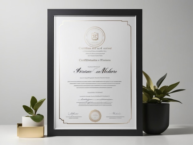 award certificaat mockup