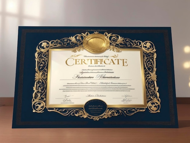 award certificaat mockup