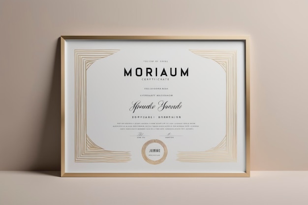 award certificaat mockup