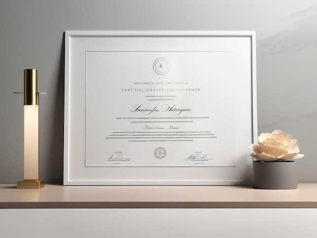 award certificaat mockup