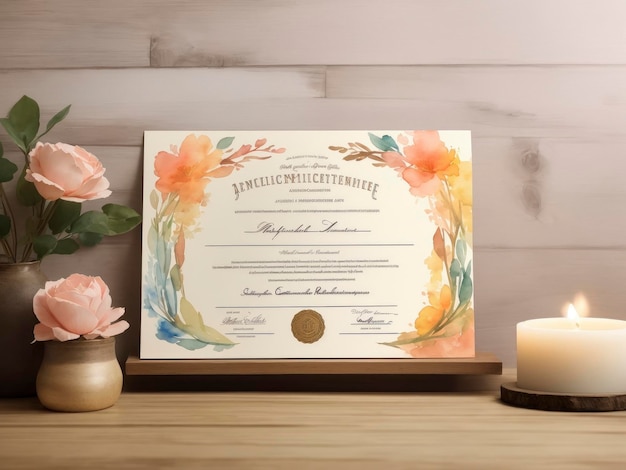 award certificaat mockup